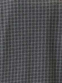 SHEIN Clasi Plaid Double Breasted Overcoat - Dark Grey - View 7