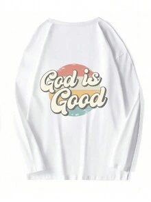 Slogan Graphic Tee - White - View 2