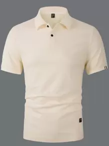 Manfinity Mode Men Contrast Trim Polo Shirt - Apricot - View 5