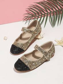 Chicas Zapatos cómodo fondo suave plano - Dorado - Ver 1