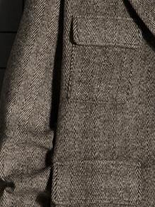 Manfinity Homme 1 Pezzo Cappotto Oversize Da Uomo Con Collo A Revers E Tasche A Patta