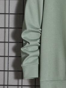 Manfinity RebelGame Sudadera Con Cuello Redondo - Verde - Ver 3