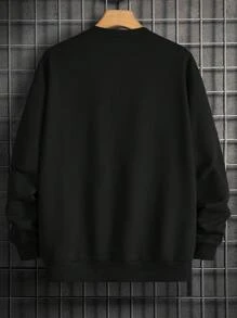 EURMUSE Men Letter Graphic Sweatshirt