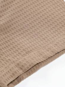 Manfinity Homme Men's Polo Shirt And Drawstring Shorts Set - Mocha Brown - View 7