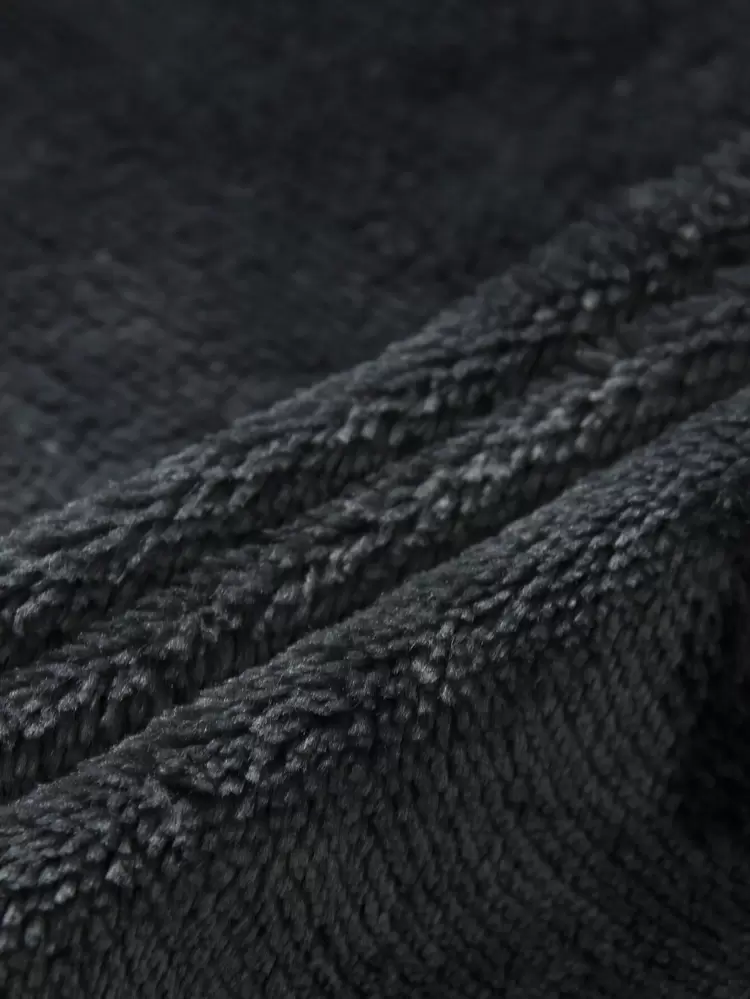 Loose Fit Color Block Men's Hooded Jacket With Flap Pockets, Drawstring And Thermal Lining