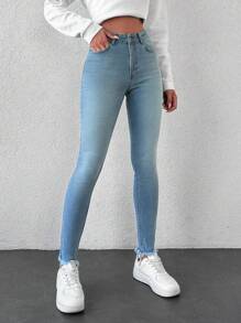 EURMUSE Women's Slim Fit Jeans - Blue - View 3