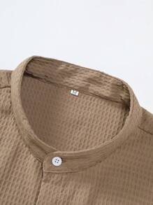 Manfinity Homme Men's Polo Shirt And Drawstring Shorts Set - Mocha Brown - View 4