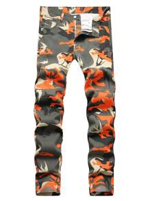 Tween Boy Camo Print Jeans - Multicolor - View 1