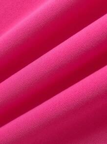 INAWLY Sudadera con capucha forrada de térmico, bolsillo tipo canguro y cordón, Tops de manga larga - Rosa Fucsia - Ver 5