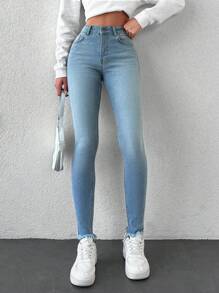 EURMUSE Women's Slim Fit Jeans - Blue - View 6