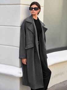 EURMUSE 秋冬季时尚双排扣大衣