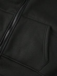 Manfinity Hypemode Nam Ngôi sao & Đồ họa Chữ cái Áo Zip Up Hoodie - màu đen - Xem 5