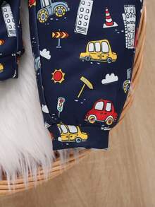 SHEIN 男嬰汽車印花衛衣和衛褲 - 彩色 - 查看 4