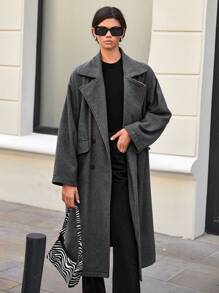 EURMUSE 秋冬季时尚双排扣大衣