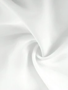 Flirla 大碼素色前紐扣襯衫洋裝 - 白色 - 查看 4