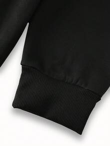 Manfinity Hypemode Nam Ngôi sao & Đồ họa Chữ cái Áo Zip Up Hoodie - màu đen - Xem 4