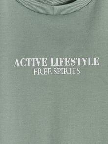 Manfinity RebelGame Sudadera Con Cuello Redondo - Verde - Ver 4