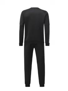 Manfinity Sport Corelite Men's Solid Color Drawstring Sports Suit, Athletic Suit, Tracksuit Workout Set Gym Set Workout Set - Multicolor - View 2