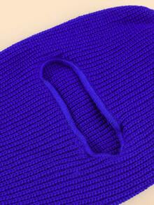 Gorra De Pasamontañas De Diseño Simple De Color Sólido Para Hombres, Adecuada Para Uso Diario - azul real - Ver 3