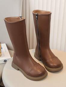 Kids' Girls' Riding Boots Casual Long Boots - Brown - View 3