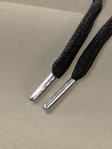 Manfinity EMRG 寬鬆版型男裝字母和翅膀印花拉鍊束口連帽衛衣 - 杏色 - 查看 7