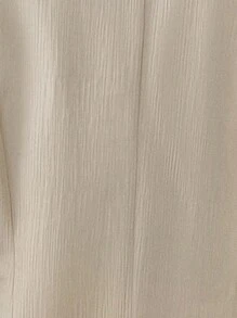 SHEIN LUNE Chất rắn Mở Mặt trước áo - Màu be - Xem 7