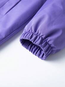 Manfinity Homme Loose Fit Men's Half Zip Jacket - Purple - View 5