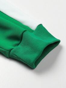 Manfinity Sport Corelite Men's Letter Printed Round Neck Sports Sweatshirt Men Sweatshirt - Green - View 5