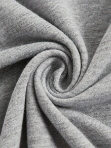 SHEIN EZwear 女款美式字母和心形圖案緊身短袖T恤，夏季款 - 淺灰色 - 查看 6