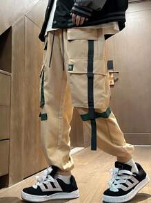 Manfinity EMRG 男士翻蓋口口袋工裝褲