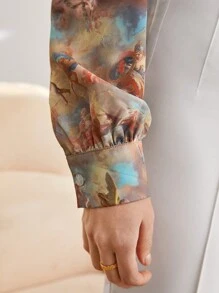 BizChic 人像圖案前紐扣襯衫 - 彩色 - 查看 8