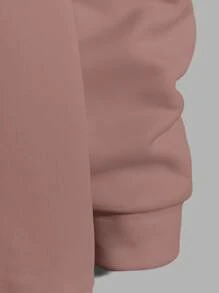 RueChic Men's Letter Printed Hoodie - Pink - View 3