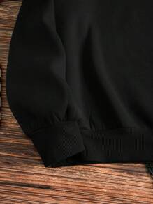 INAWLY Sudadera con estampado navideño y forro térmico, sudadera de otoño - Negro - Ver 4