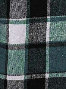 SHEIN Frenchy In kẻ sọc Thả vai Chi tiết về Flap áo - màu xanh lá - Xem 6