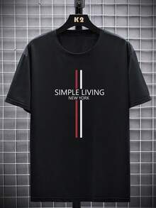 Manfinity LEGND Camiseta Masculina (impreso Al Azar) - Negro - Ver 6