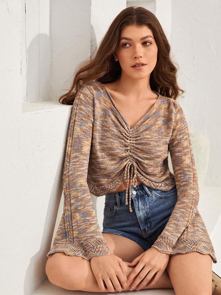 Women's Short Tie-front Sweater