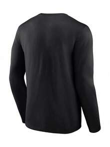 Men Slogan Graphic Sleep Tee - Black - View 2