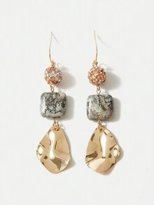 BizChic Một đôi Của Đơn giản Và Đúng mốt Người đi lại Hoa tai - Nhiều màu - Xem 5