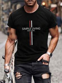 Manfinity LEGND Camiseta Masculina (impreso Al Azar) - Negro - Ver 5