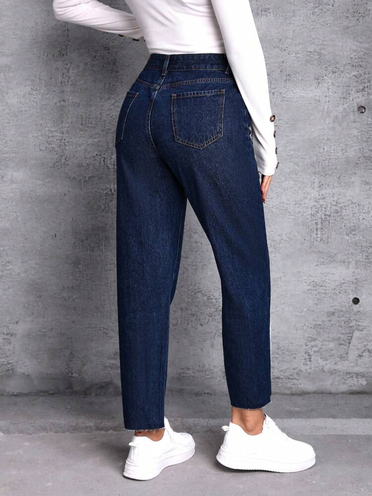 Raw Trim Tapered Jeans