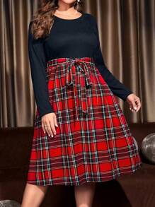 EMERY ROSE Hơn In Tartan Váy có thắt lưng - Nhiều màu - Xem 5