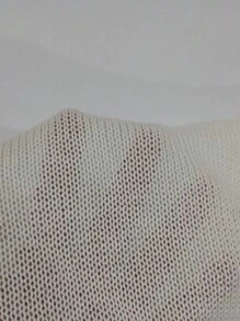 素色前紐扣口袋貼布襯衫洋裝 - 白色 - 查看 7