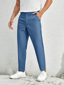 Manfinity NiteLyfe Nam Túi nghiêng Chất rắn Quần tây - Màu xanh lam - Xem 3