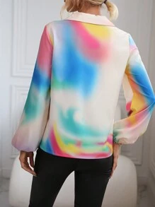 SHEIN LUNE 燈籠袖襯衫 - 彩色 - 查看 2