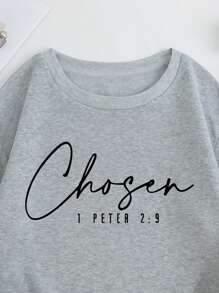 INAWLY 字母图案落肩卫衣，长袖上衣