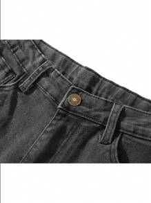 Tween Boy Ripped Slant Pocket Jeans - Black - View 5
