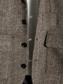 Manfinity Homme 1 Pezzo Cappotto Oversize Da Uomo Con Collo A Revers E Tasche A Patta