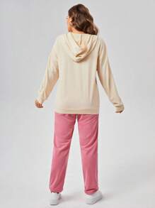 Của phụ nữ Mới Lá thư In Hoodie Màu hồng Quần Giải trí Thể thao , Có sẵn Đối với Gia đình Phù hợp ( 4 Bộ Riêng biệt , Mùa Đông ) - Nhiều màu - Xem 2