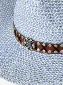 SHEIN VCAY 1 Miếng Mùa hè Phong cách Mũ chống nắng Đối với Chống nắng - Màu xanh lam - Xem 4