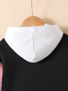 SHEIN 女大童熊圖案拼接絨毛袖學院風夾克 - 彩色 - 查看 6